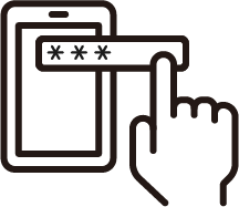 スマホに入力しているアイコン